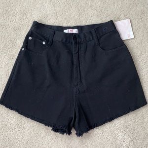 JLO black fringe Jean shorts